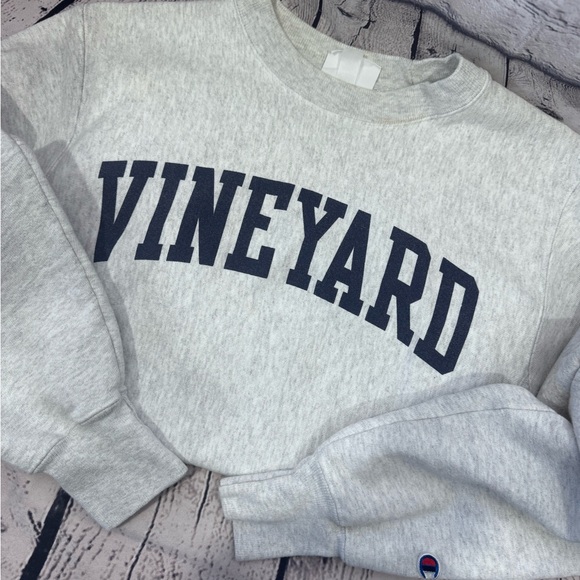 Champion Vineyard Crewneck Sweater - Gray Reverse Weave - Picture 9 of 9